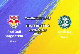 Pronostic Red Bull Bragantino Coritiba – Cícero de Souza Marques Bragança Paulista, Brasileirão Série A Tour 20, 26 juillet 2026