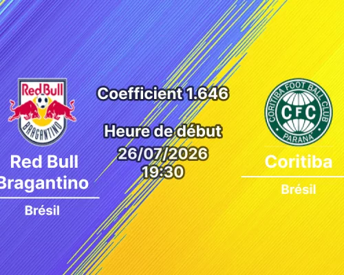 Pronostic Red Bull Bragantino Coritiba – Cícero de Souza Marques Bragança Paulista, Brasileirão Série A Tour 20, 26 juillet 2026