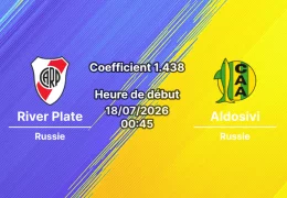 Pronostic River Plate Aldosivi – Stade Padre Ernesto Martearena Salta, Copa Argentina 1/16 de finale 18 juillet 2026