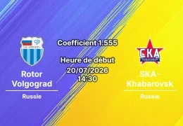 Pronostic Rotor Volgograd SKA-Khabarovsk – Volgograd Arena, FNL Russie 1ère ligue, journée 2, 20 juillet 2026