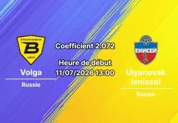 Pronostic Volga Ulyanovsk Ienisseï Krasnoïarsk – Stade Trud Oulianovsk, Championnat de Russie FNL, 11 juillet 2026