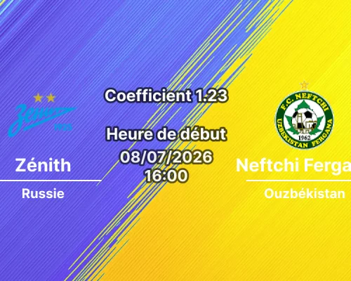 Pronostic Zénith Neftchi Fergana – Stade de Saint-Pétersbourg, Amical de présaison, 7 juillet 2026