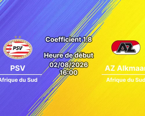 Pronostic PSV Eindhoven AZ Alkmaar – Philips Stadion Eindhoven, Johan Cruijff Schaal 2026, 2 août