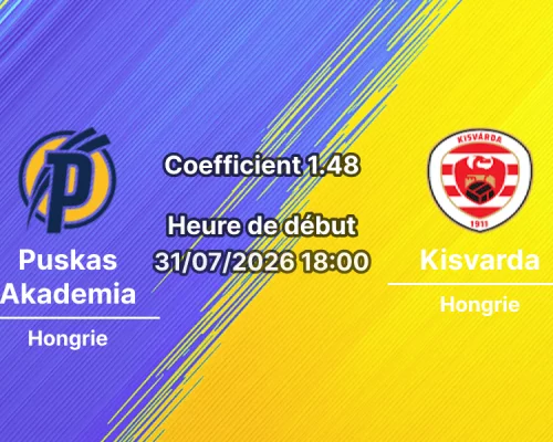 Pronostic Puskas Akademia Kisvarda – Pancho Arena Felcsút, NB I Hongrie 2026-27, 31 juillet