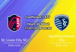 Pronostic St. Louis City Sporting Kansas City – Energizer Park, MLS 17 juillet 2026