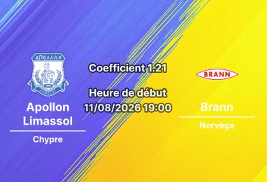 Pronostic Apollon Limassol Brann — stade Alphamega, Kolossi, Ligue Europa Conférence 2026/27, 11 août 2026