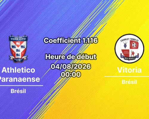 Pronostic Athletico Paranaense Vitoria Salvador – Estadio Manoel Barradas, Salvador, Copa do Brasil 1/8 de finale retour 4 août 2026