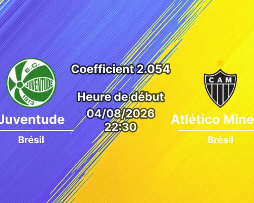 Pronostic Juventude Atlético Mineiro – Estádio Alfredo Jaconi, Caxias do Sul, Copa do Brasil 1/8 de finale retour 4 août 2026