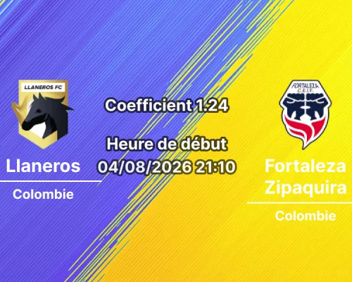 Pronostic Llaneros Fortaleza Zipaquira – Estadio Bello Horizonte Rey Pelé, Villavicencio, Liga BetPlay Clausura 2026 Journée 5, 4 août 2026