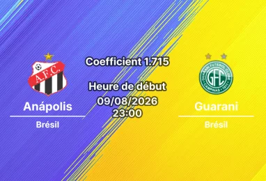 Pronostic Anápolis Guarani – Estádio Jonas Duarte, Anápolis, Brasileirão Série C Journée 16, 10 août 2026