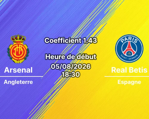 Pronostic Arsenal Real Betis – Aviva Stadium, Dublin, match amical pré-saison 5 août 2026