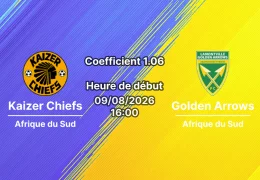 Pronostic Kaizer Chiefs Golden Arrows – FNB Stadium, Johannesburg, MTN8 2026/27 Quart de finale 9 août 2026