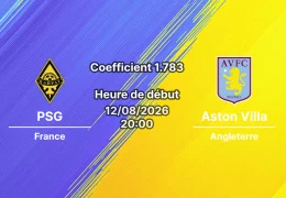 Pronostic PSG Aston Villa — Red Bull Arena, Supercoupe de l'UEFA 2026, Salzbourg, 12 août 2026