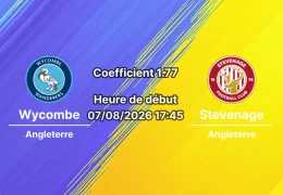 Pronostic Wycombe Wanderers Stevenage – Adams Park, High Wycombe, Carabao Cup Premier tour 7 août 2026